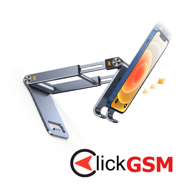 Ugreen - Desk Holder (50324) - Folding Feature, from Aluminium Alloy, Silicone Pads, for Phone - Gray