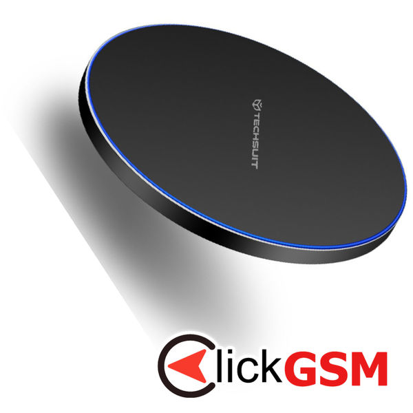 Techsuit - Wireless Charger Premium (CHWR002) - RGB Colors, 10W - Black