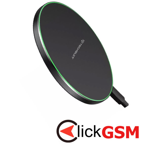 Techsuit - Wireless Charger Premium (CHWR002) - RGB Colors, 10W - Black