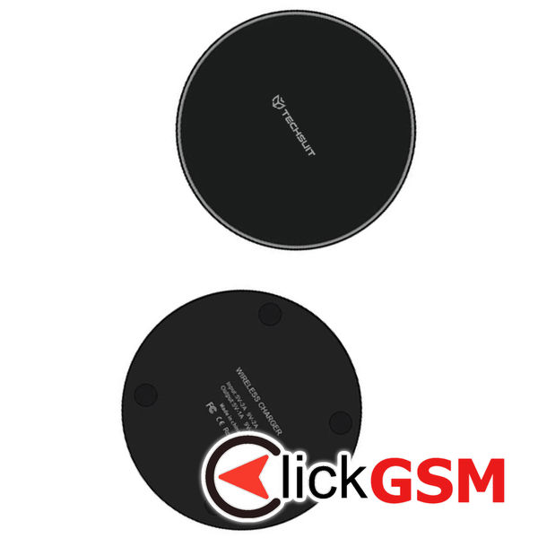 Techsuit - Wireless Charger Premium (CHWR002) - RGB Colors, 10W - Black