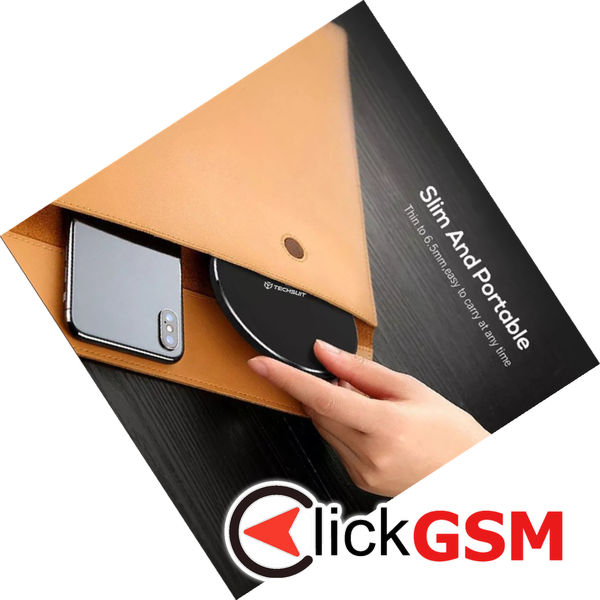 Techsuit - Wireless Charger Premium (CHWR002) - RGB Colors, 10W - Black