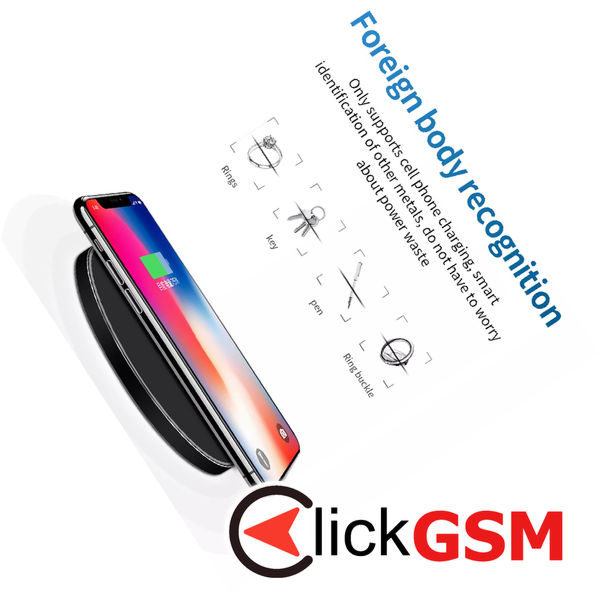 Techsuit - Wireless Charger Premium (CHWR002) - RGB Colors, 10W - Black