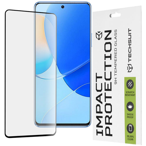 Techsuit - 111D Full Cover / Full Glue Glass - Huawei nova 9 SE - Black