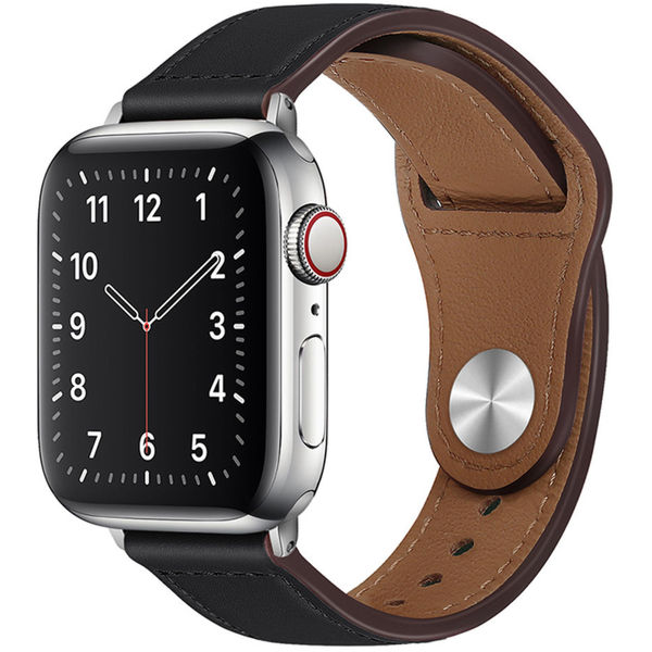 Techsuit - Watchband (W033) for MEN - Apple Watch 1/2/3/4/5/6/7/8/9/10/SE/SE 2/Ultra/Ultra 2 (42/44/45/46/49mm) - Black