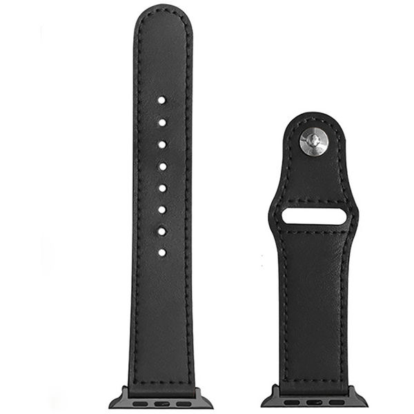 Techsuit - Watchband (W033) for MEN - Apple Watch 1/2/3/4/5/6/7/8/9/10/SE/SE 2/Ultra/Ultra 2 (42/44/45/46/49mm) - Black
