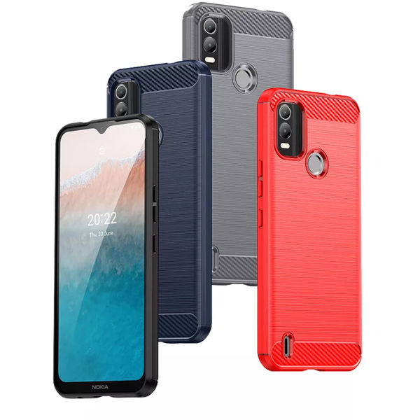 Techsuit - Carbon Silicone - Nokia C21 Plus - Black