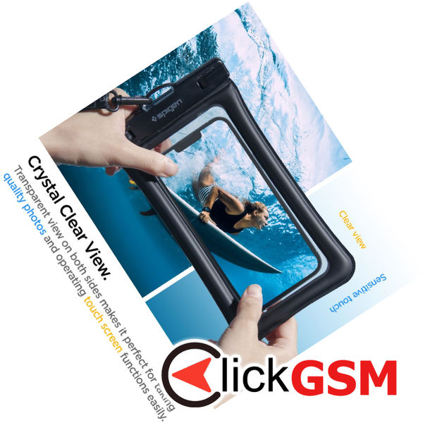 Spigen - (2 pack) Waterproof Case (A610) - IPX8, for Phone, max 6.9 - Black