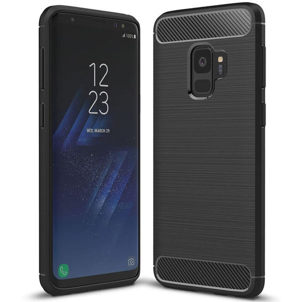 Techsuit - Carbon Silicone - Samsung Galaxy S9 - Black