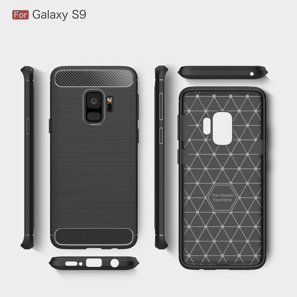 Techsuit - Carbon Silicone - Samsung Galaxy S9 - Black