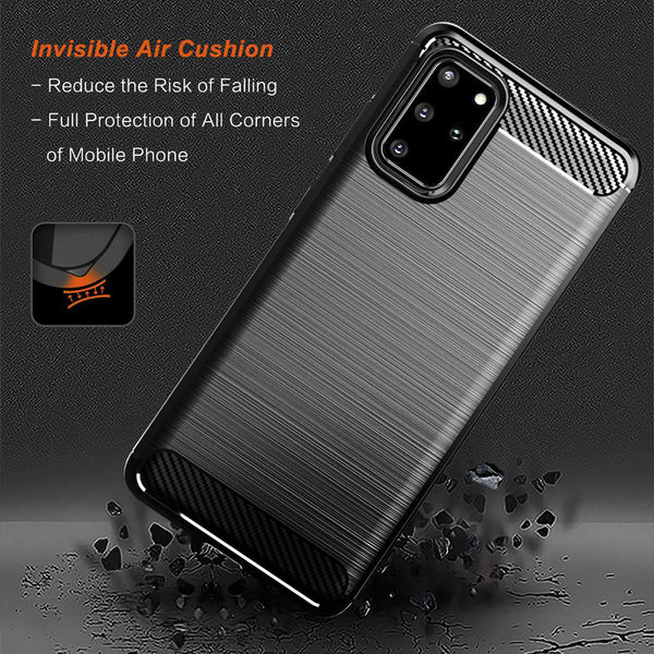 Techsuit - Carbon Silicone - Samsung Galaxy S20 Plus 4G / S20 Plus 5G - Black