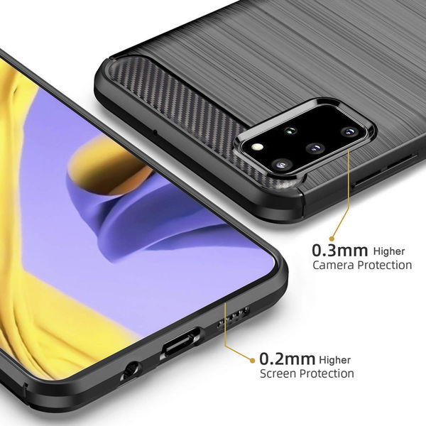 Techsuit - Carbon Silicone - Samsung Galaxy S20 Plus 4G / S20 Plus 5G - Black