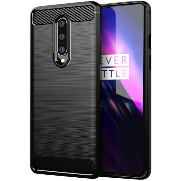 Techsuit - Carbon Silicone - OnePlus 8 - Black