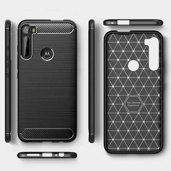 Techsuit - Carbon Silicone - Motorola One Fusion Plus - Black
