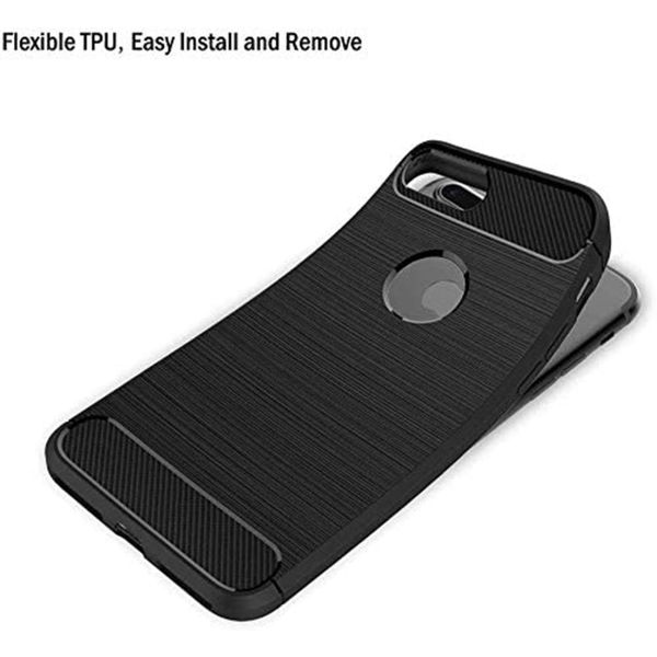 Techsuit - Carbon Silicone - iPhone 8 Plus - Black