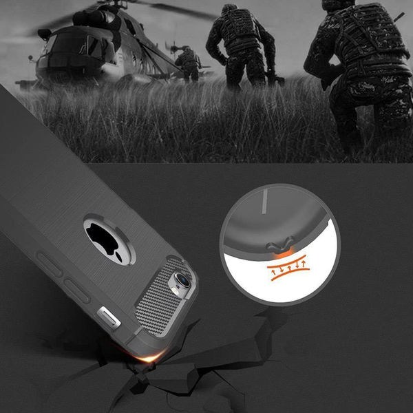 Techsuit - Carbon Silicone - iPhone 6 / iPhone 6s - Black