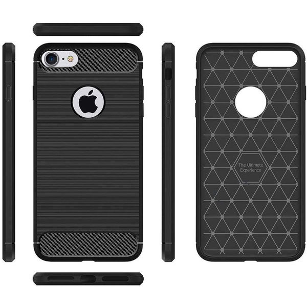 Techsuit - Carbon Silicone - iPhone 6 / iPhone 6s - Black