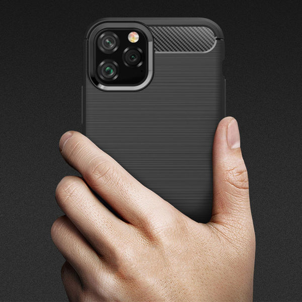 Techsuit - Carbon Silicone - iPhone 12 Pro Max - Black