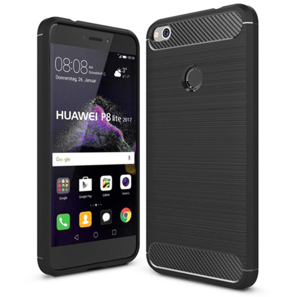 Techsuit - Carbon Silicone - Huawei P9 Lite 2017 / P8 Lite 2017 - Black