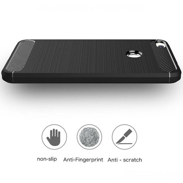 Techsuit - Carbon Silicone - Huawei P9 Lite 2017 / P8 Lite 2017 - Black