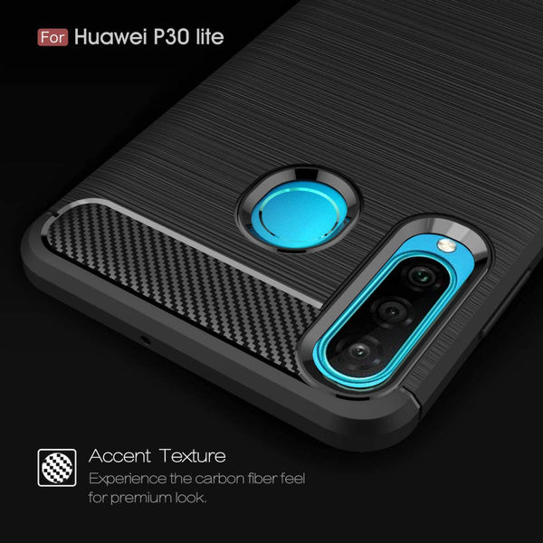 Techsuit - Carbon Silicone - Huawei P30 lite / P30 lite New Edition - Black