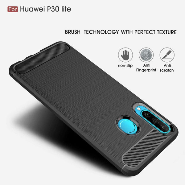 Techsuit - Carbon Silicone - Huawei P30 lite / P30 lite New Edition - Black