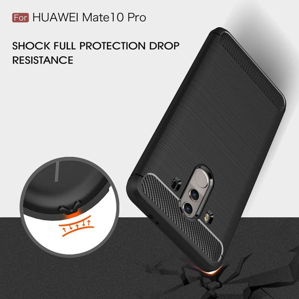 Techsuit - Carbon Silicone - Huawei Mate 10 Pro - Black