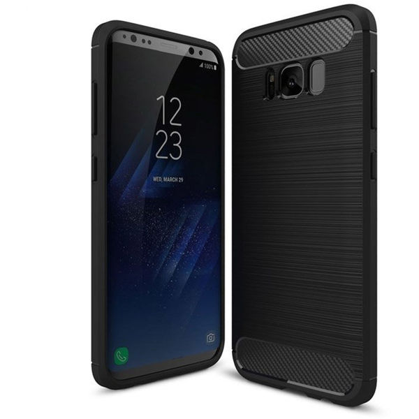Techsuit - Carbon Silicone - Samsung Galaxy S8 - Black