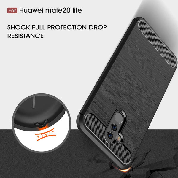 Techsuit - Carbon Silicone - Huawei Mate 20 lite - Black