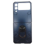 Husa din plastic dur cu inel de support pentru Samsung Galaxy Z Flip 3 Albastru