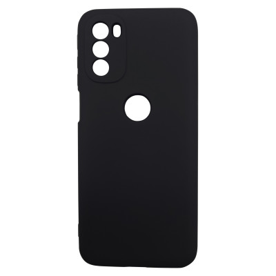 Husa din silicon, silk touch si catifea pentru Motorola G31, Negru