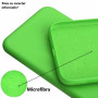 Husa din silicon compatibila cu Huawei P Smart 2021, silk touch, interior din catifea, Verde neon