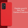 Husa din silicon compatibila cu Samsung Galaxy A53 5G cu protectie la camera, silk touch, Rosu