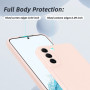 Husa din silicon compatibila cu Samsung Galaxy S22 cu protectie la camera,silk touch, interior din catifea, Roz