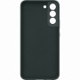 Husa din silicon compatibila cu Samsung Galaxy S22 Plus cu protectie la camera,silk touch, interior din catifea, Verde inchis