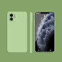 Husa din silicon compatibila cu iPhone 12 cu protectie la camera,silk touch, interior din catifea, Verde