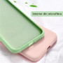 Husa din silicon compatibila cu iPhone 12 cu protectie la camera,silk touch, interior din catifea, Verde