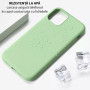 Husa din silicon compatibila cu iPhone 12 cu protectie la camera,silk touch, interior din catifea, Verde