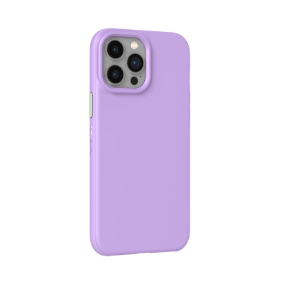 Husa din silicon compatibila cu iPhone 13 cu protectie la camera,silk touch, interior din catifea, Lila