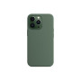 Husa din silicon compatibila cu iPhone 13 cu protectie la camera,silk touch, interior din catifea, Verde inchis