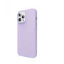 Husa eleganta din piele ecologica cu MagSafe, interior catifea, compatibila cu iPhone 12, Lilac