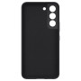 Husa din silicon compatibila cu Samsung Galaxy S22 cu protectie la camera, silk touch, interior din catifea, Negru