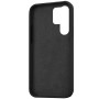 Husa din silicon compatibila cu Samsung Galaxy S22 Ultra cu protectie la camera, silk touch, interior din catifea, Negru