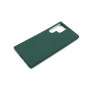 Husa din silicon compatibila cu Samsung Galaxy S22 Ultra cu protectie la camera, silk touch, interior din catifea, Army Green