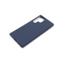 Husa din silicon compatibila cu Samsung Galaxy S22 Ultra cu protectie la camera, silk touch, interior din catifea, Navy Blue