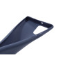 Husa din silicon compatibila cu Samsung Galaxy S22 Ultra cu protectie la camera, silk touch, interior din catifea, Navy Blue