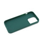 Husa din silicon compatibila cu iPhone 14, silk touch, interior din catifea, Verde