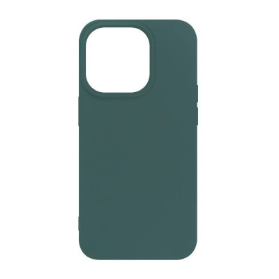 Husa din silicon compatibila cu iPhone 14, silk touch, interior din catifea, Verde