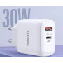 Incarcator retea 30W PD, Fast charge Kakusiga KSC-668, USB - Type-C, Alb