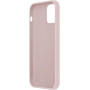 Husa din silicon compatibila cu iPhone 14, silk touch, interior din catifea, camera bump, Roz deschis