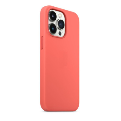 Husa din silicon compatibila cu iPhone 14 Pro, silk touch, interior din catifea, camera bump, Rosu deschis